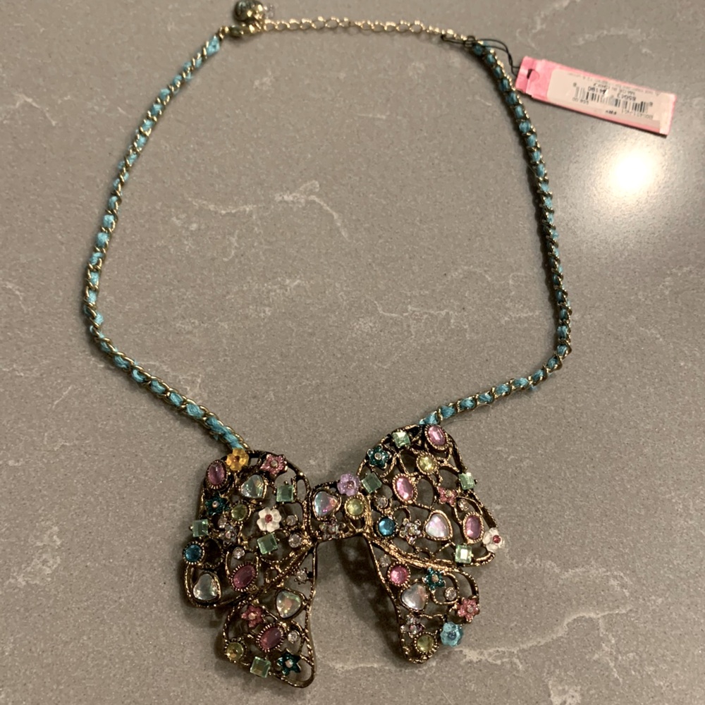 Betsy Johnson Bow Necklace